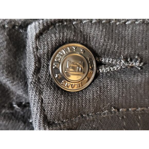 Monkey Ride Jeans Size Juniors Size 15/32 Ankle Straight Mid Rise Black Denim - Picture 7 of 16